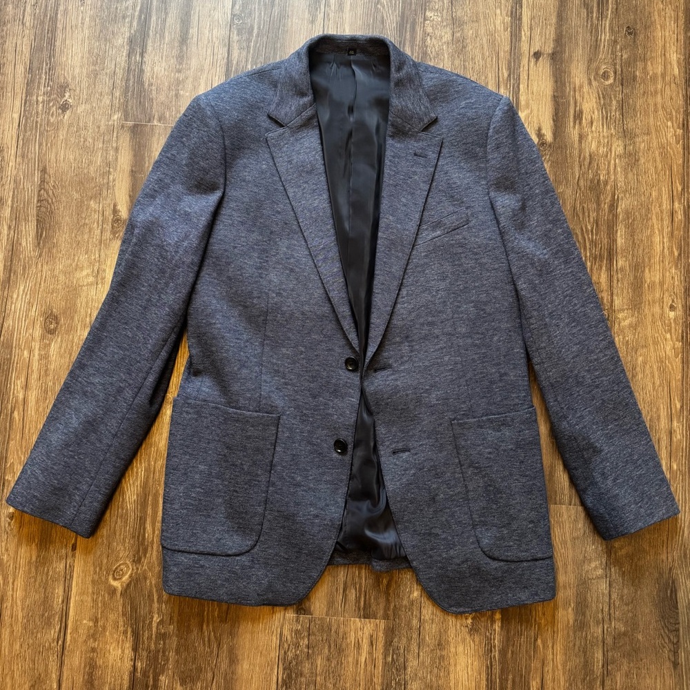 Bonobos Blue Knit Blazer | Slim Fit | 42R | Italian Fabric | Sport Coat